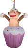 Monkey Birthday Cup Cake Inflatable